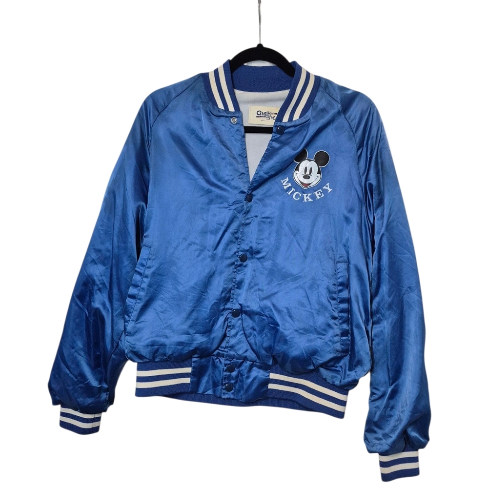 Vintage 80's Chalk line Mickey Mouse bomber jacket - Picture 3 of 7